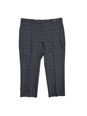 NWT Ballin 1946 Dress Pants Plaid Wool Trousers Stretch Grey Canada 40x28